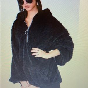 Fuzzy black hoodie
